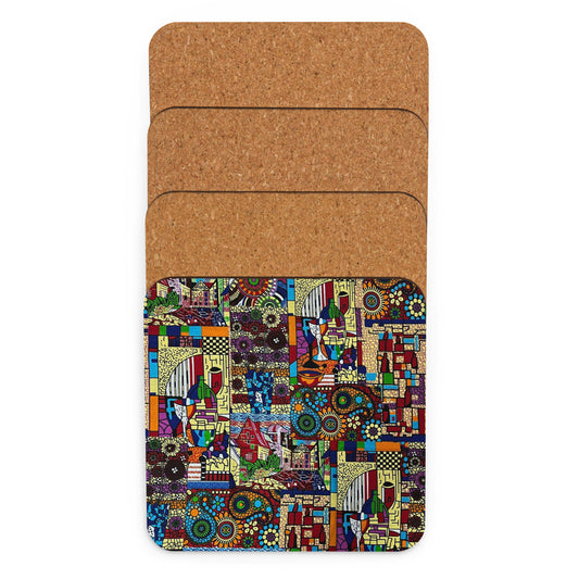 Colourful Artsy Ankara Coaster