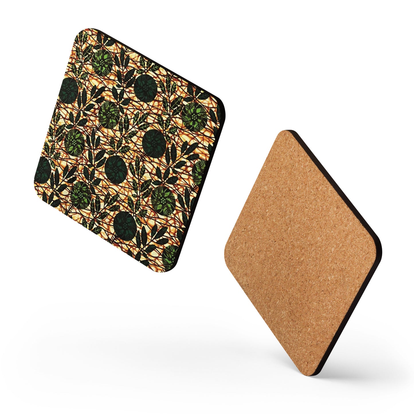 Green Leaf Ankara Coaster