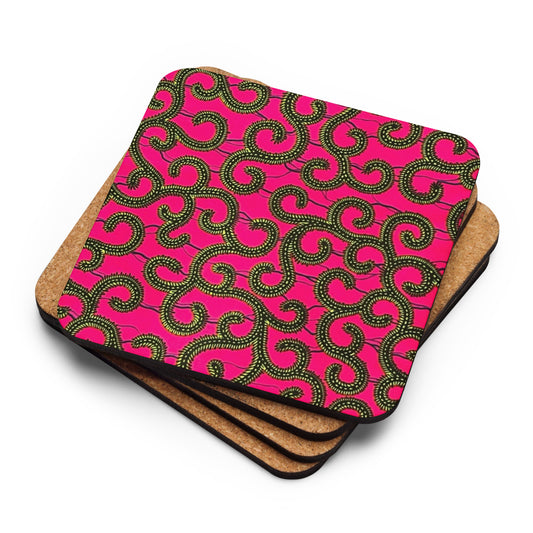 Pink Ankara Coaster