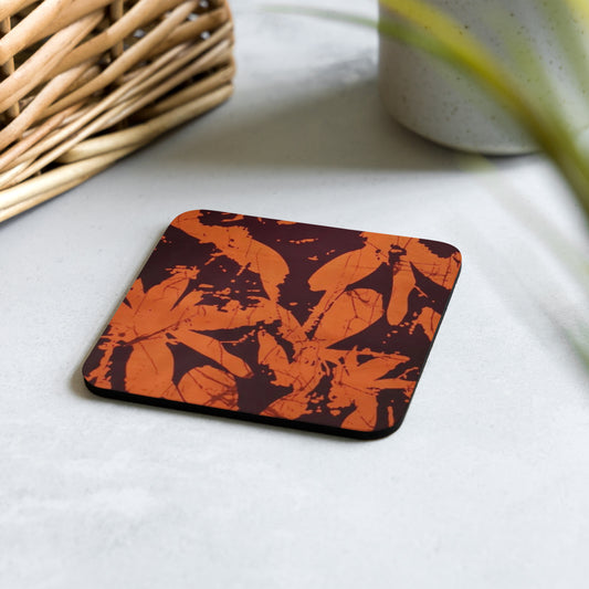 Orange Adire Coaster