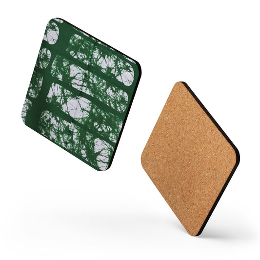 Green Adire Coaster