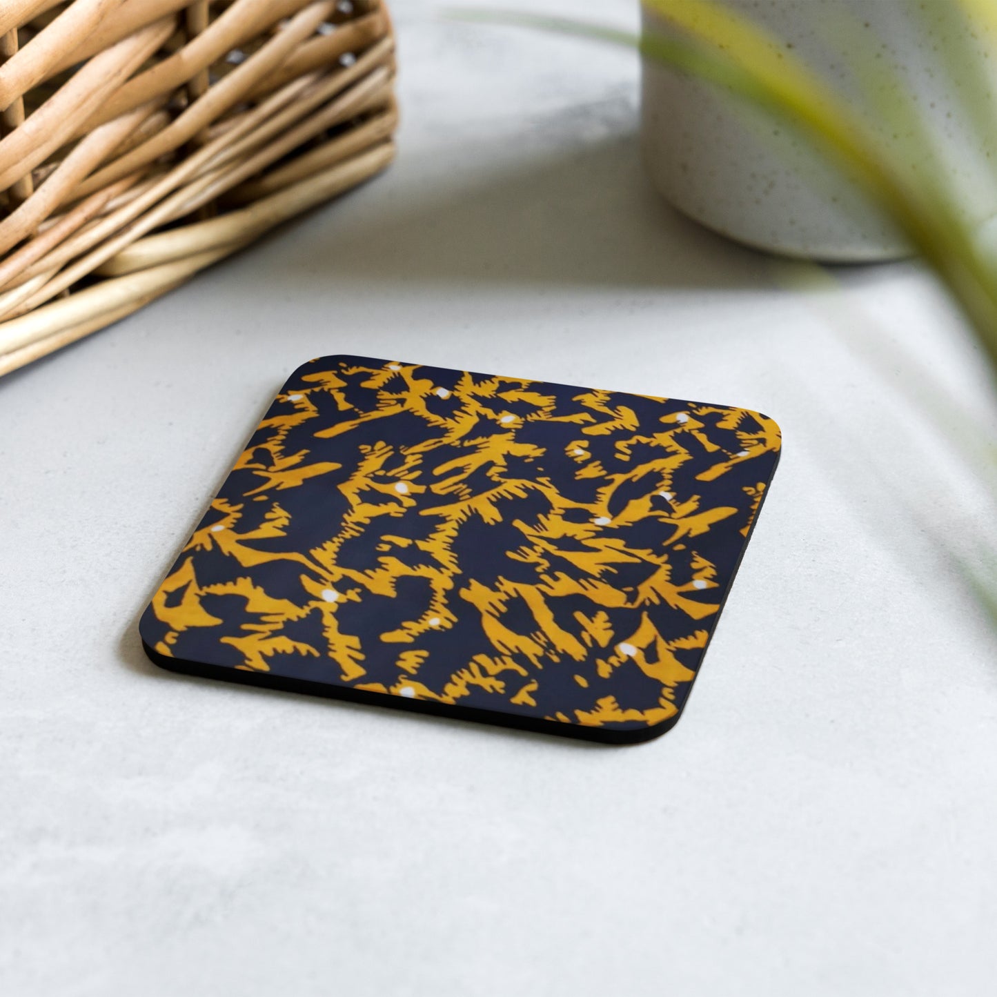 Yellow Leopard Coaster