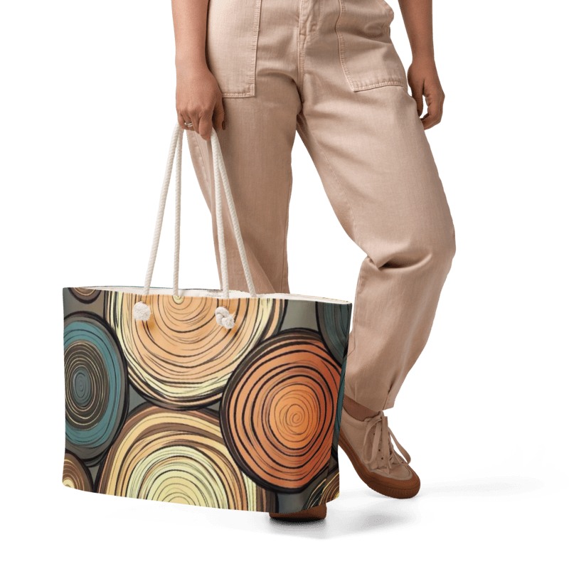 Brown Log Oversized weekender bag