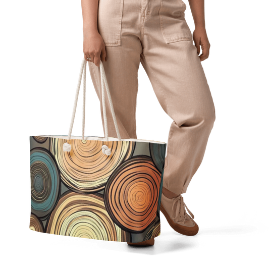 Brown Log Oversized weekender bag