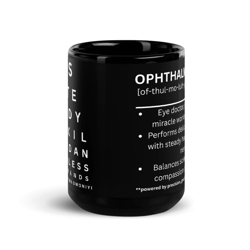 Personalised Ophthalmologist Black Glossy Mug
