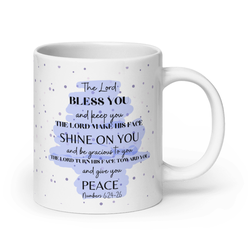 Blessed 20oz White glossy mug