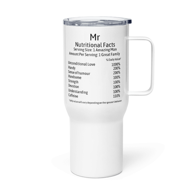 Mr Valentine Travel mug with a handle