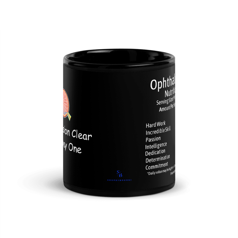 Personalised Ophthalmologist Black Glossy Mug