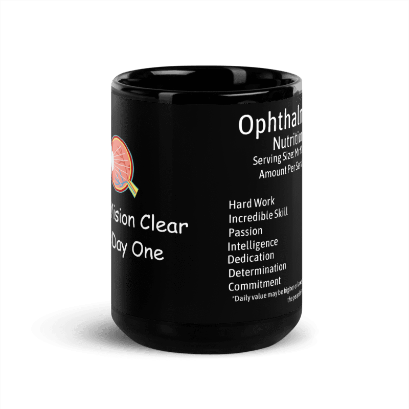 Personalised Ophthalmologist Black Glossy Mug