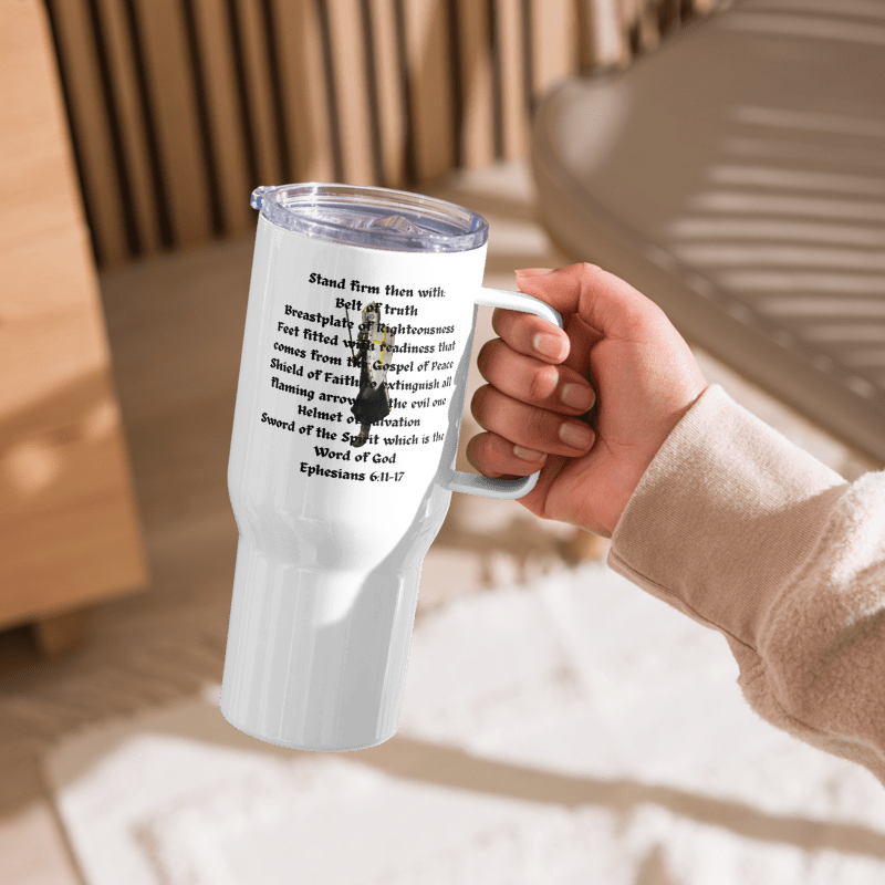 Ephesians 6v11-17 Travel Mug with a handle Personalised