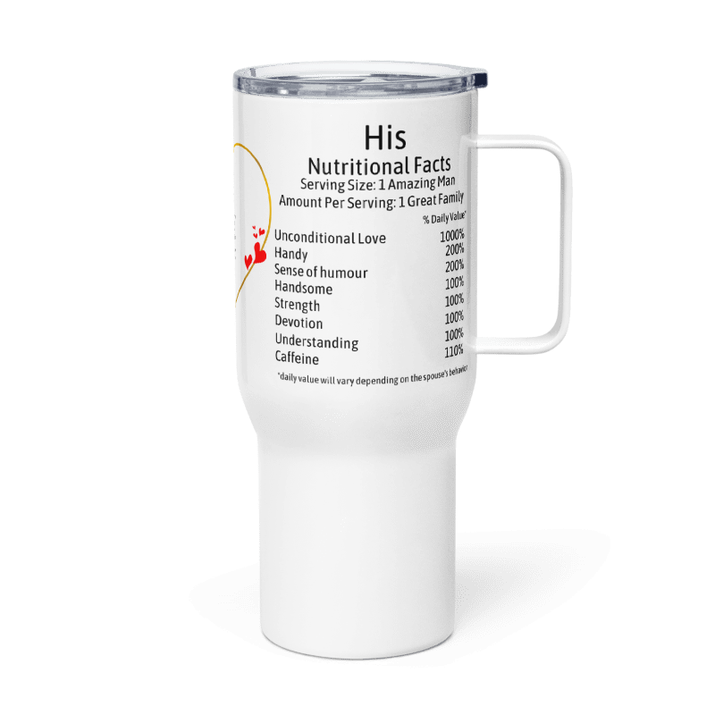 His Valentine Travel mug with a handle