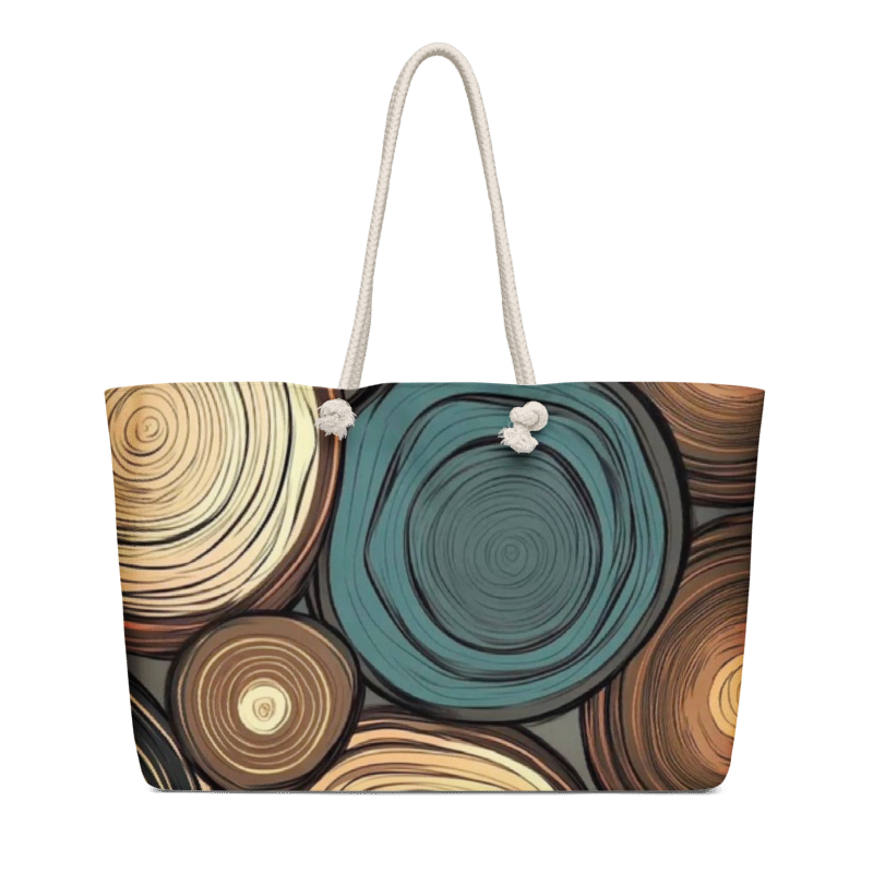 Brown Log Oversized weekender bag