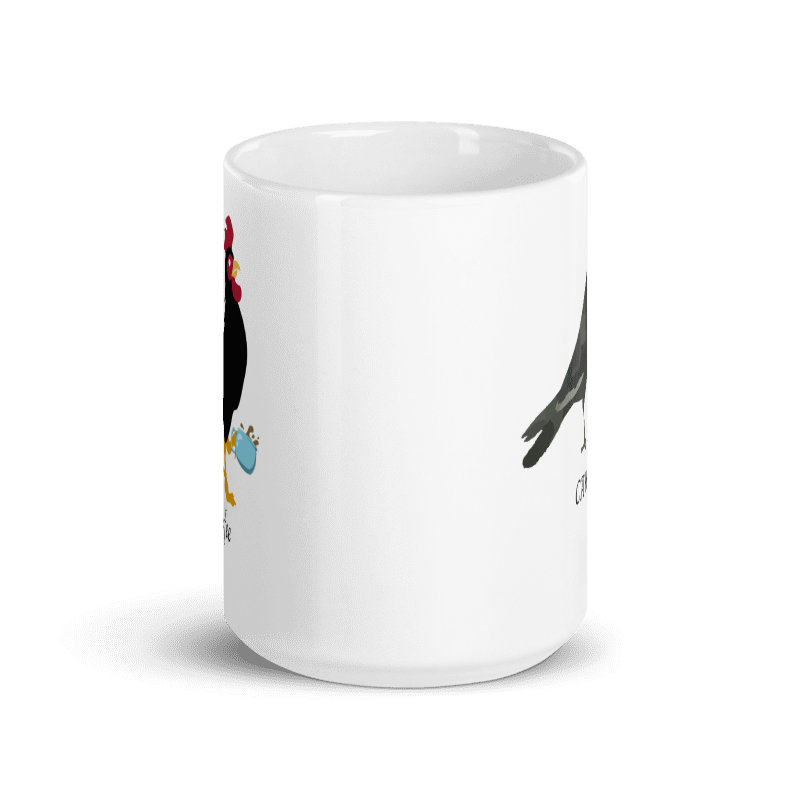 Cawfee 15oz White glossy mug