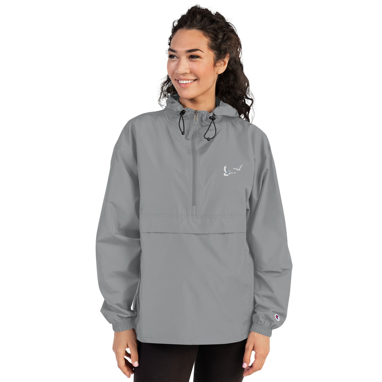 Dove Embroidered Champion Packable Jacket