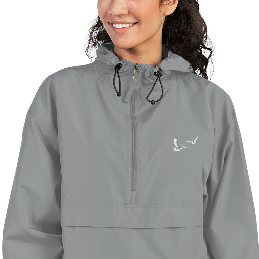 Dove Embroidered Champion Packable Jacket