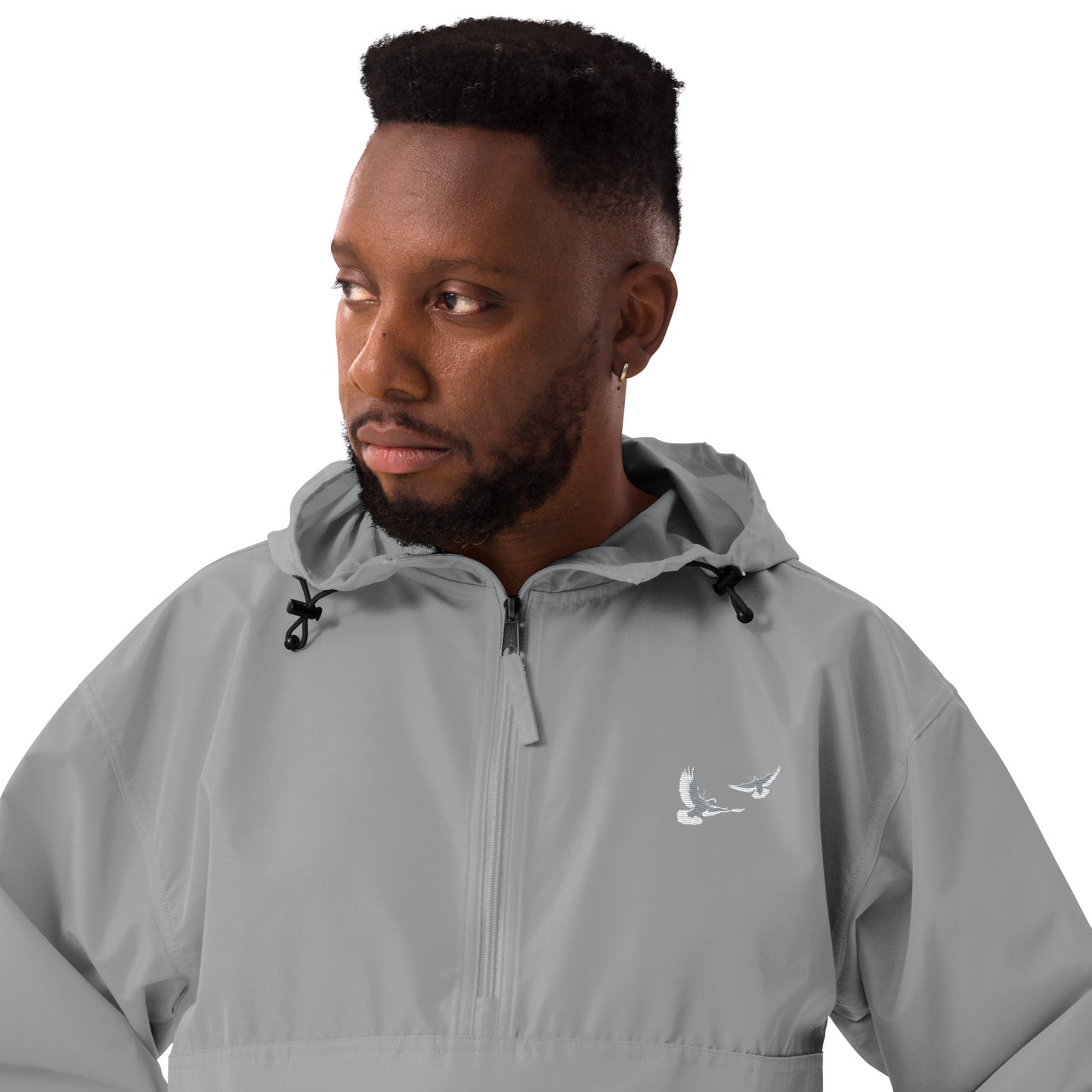 Dove Embroidered Champion Packable Jacket