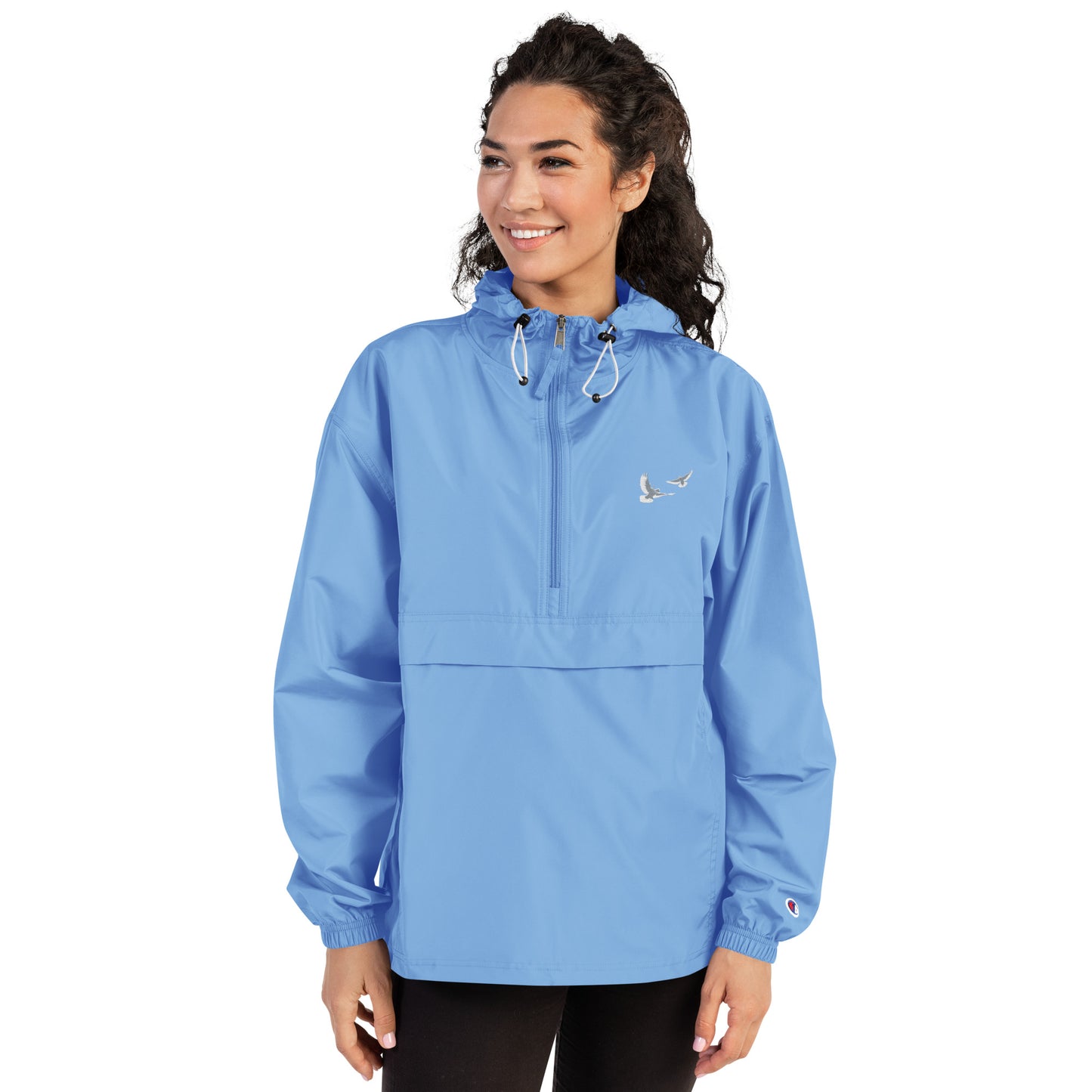 Dove Embroidered Champion Packable Jacket