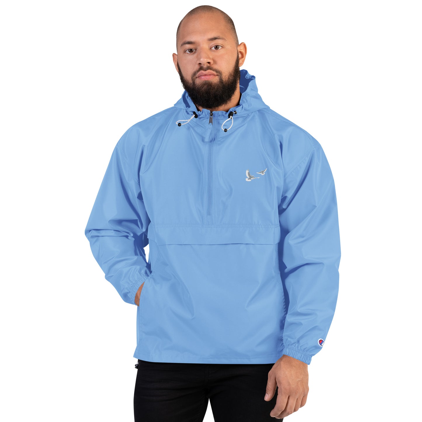 Dove Embroidered Champion Packable Jacket