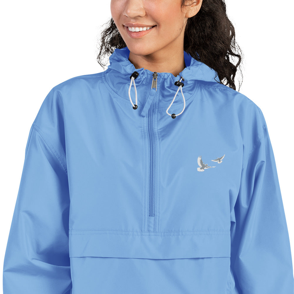 Dove Embroidered Champion Packable Jacket