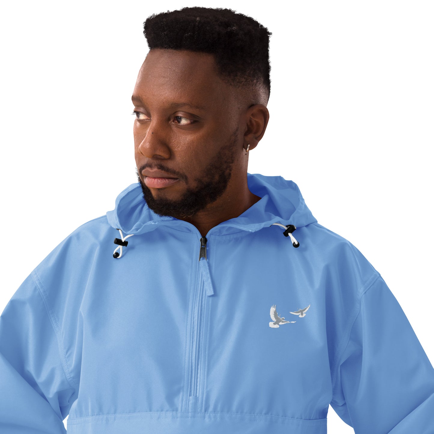 Dove Embroidered Champion Packable Jacket