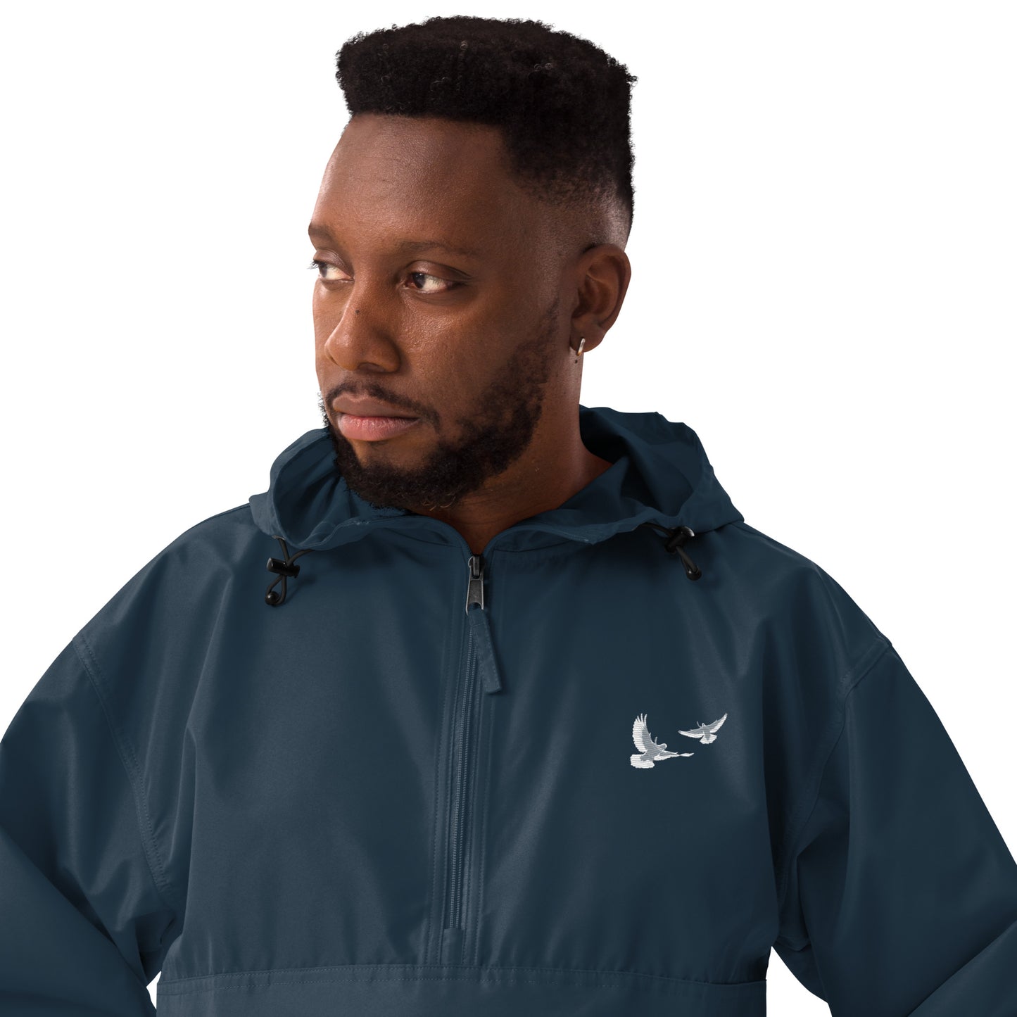 Dove Embroidered Champion Packable Jacket