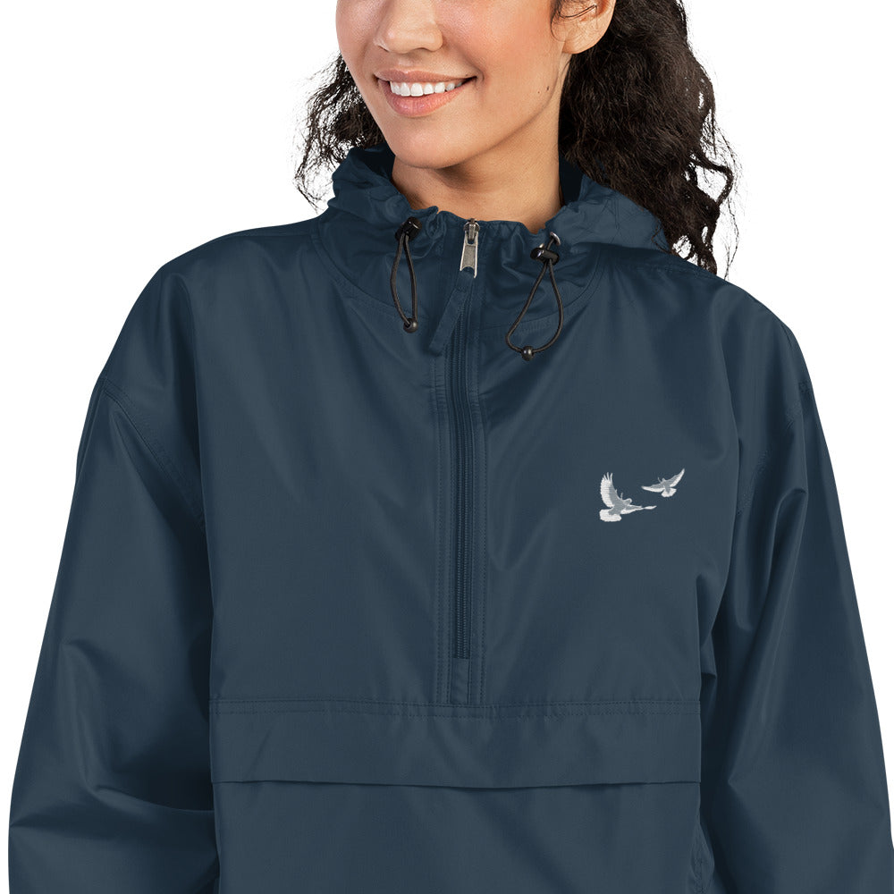 Dove Embroidered Champion Packable Jacket