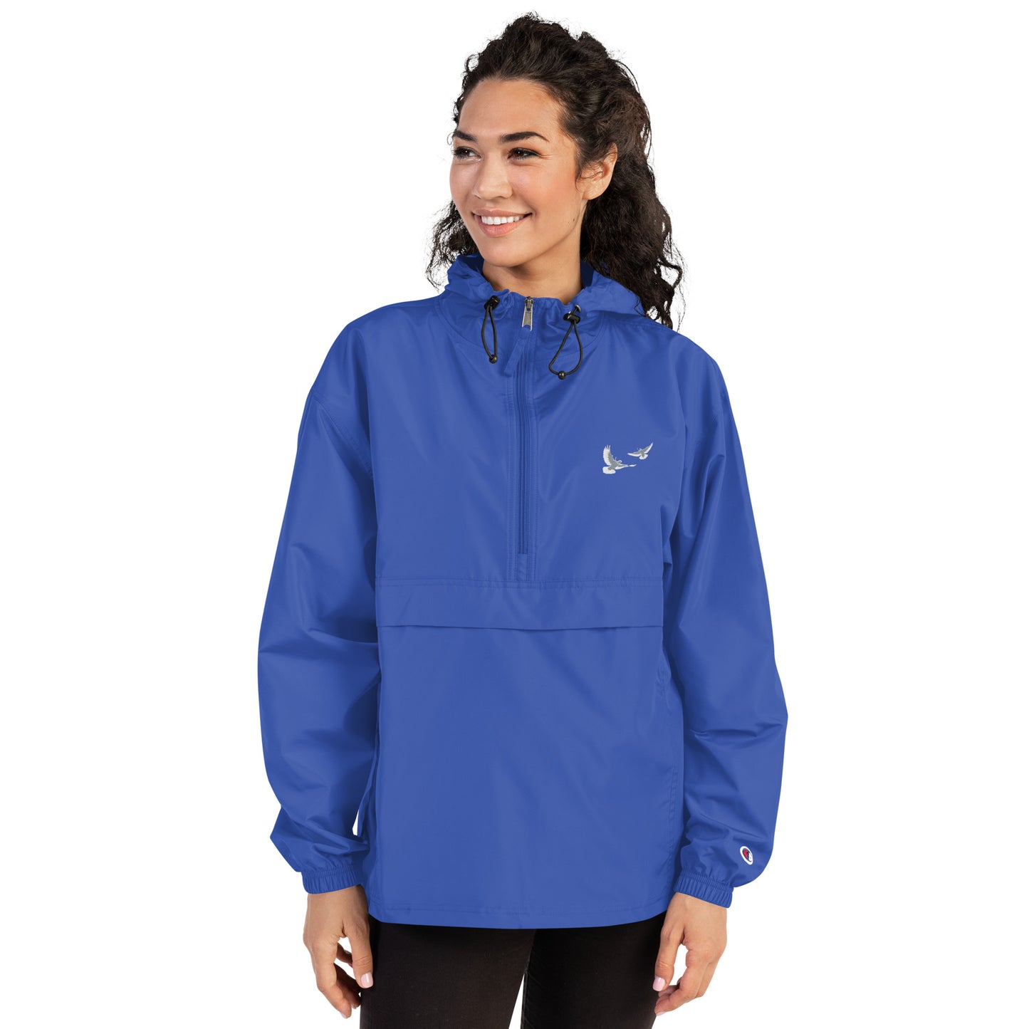 Dove Embroidered Champion Packable Jacket