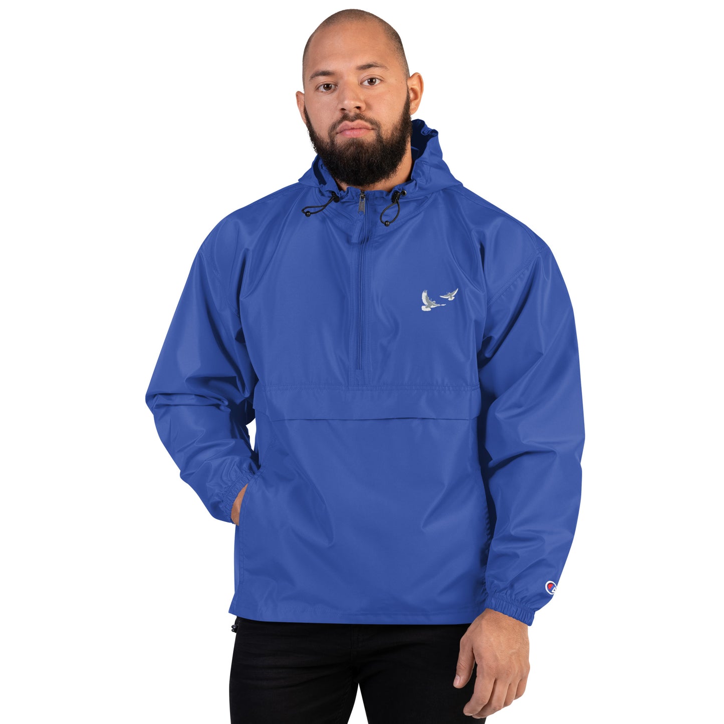 Dove Embroidered Champion Packable Jacket