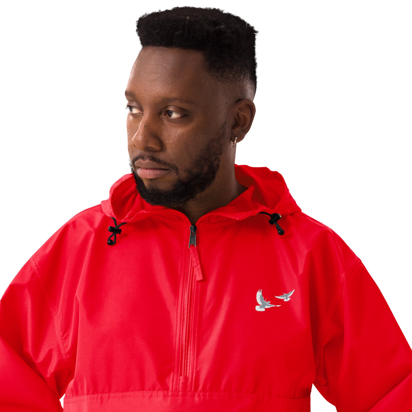 Dove Embroidered Champion Packable Jacket