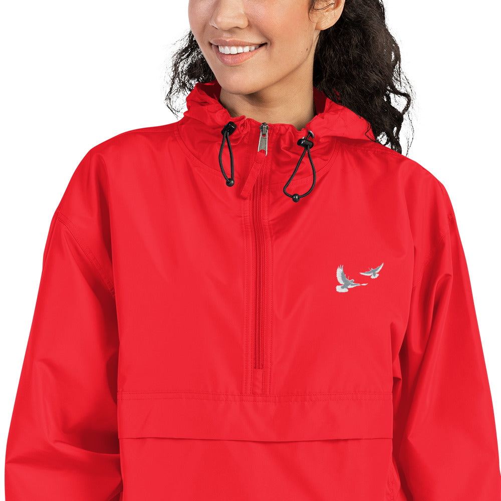 Dove Embroidered Champion Packable Jacket