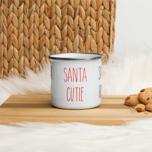 Santa Enamel Mug