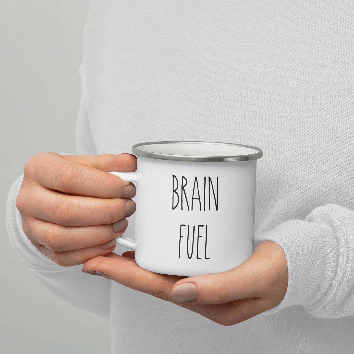 Brain Fuel Enamel Mug