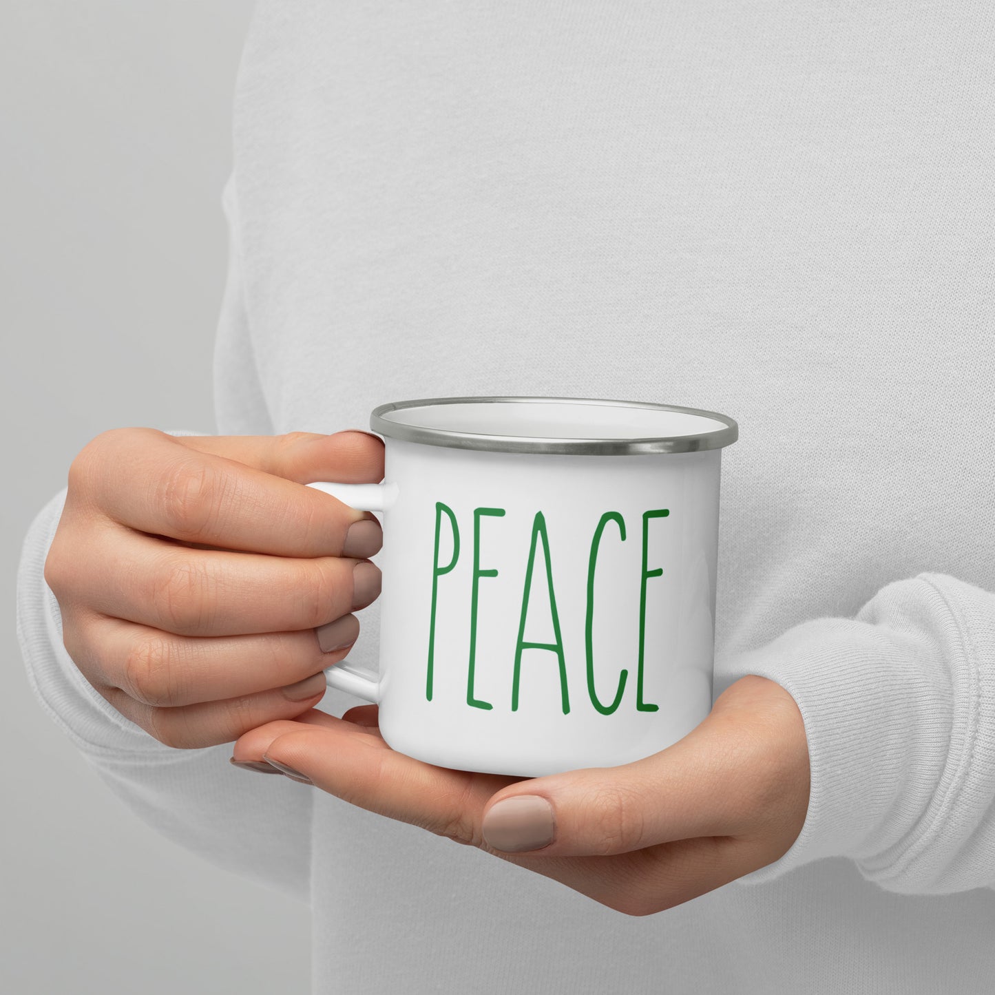 PEACE Enamel Mug