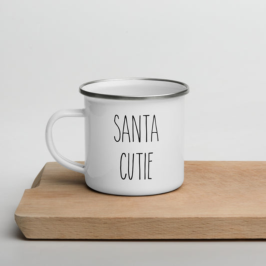 Santa Cutie Enamel Mug