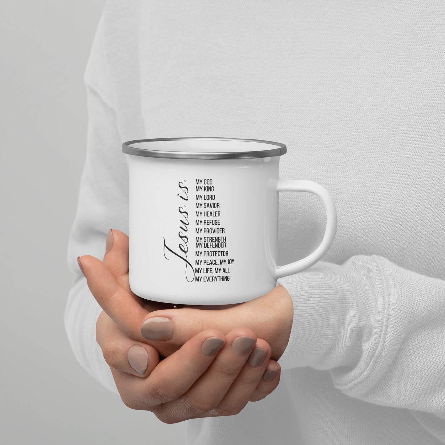 Jesus Is Enamel Mug