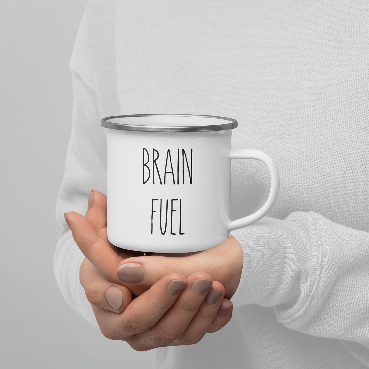 Brain Fuel Enamel Mug