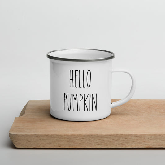 Hello Pumpkin Enamel Mug