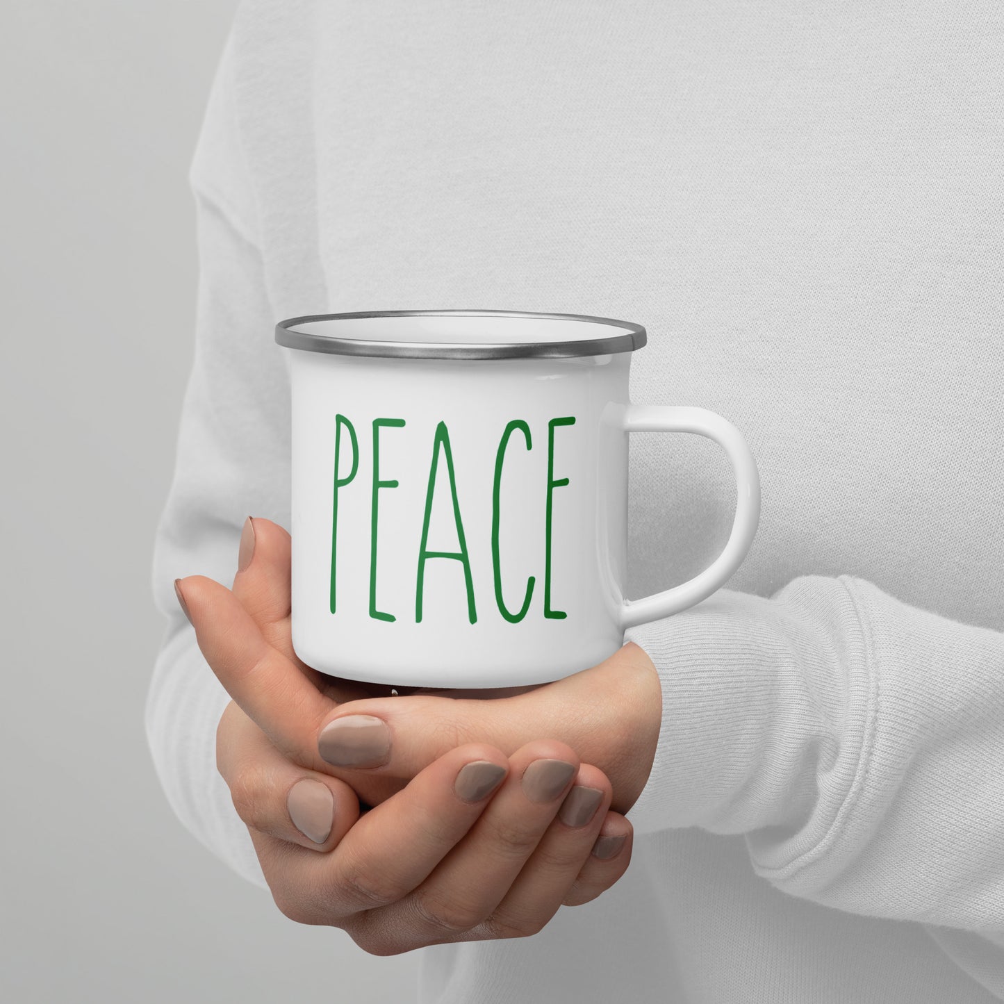 PEACE Enamel Mug