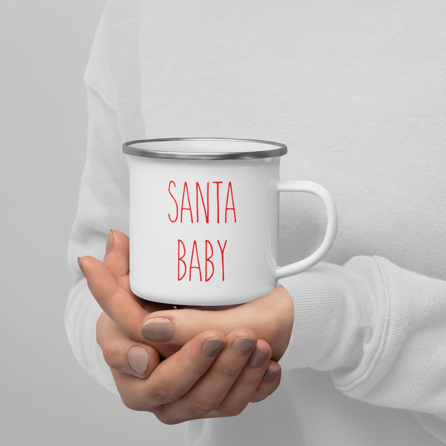 Santa Baby Enamel Mug