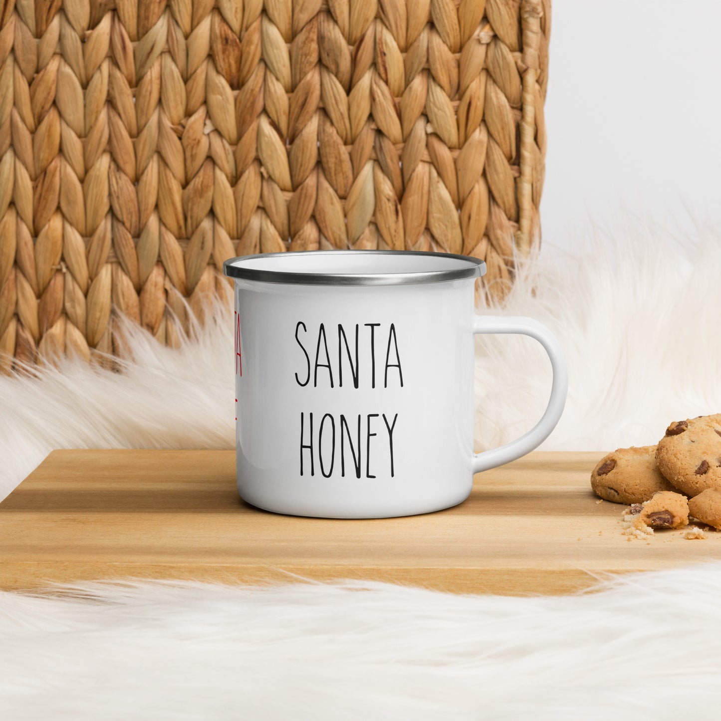 Santa Enamel Mug