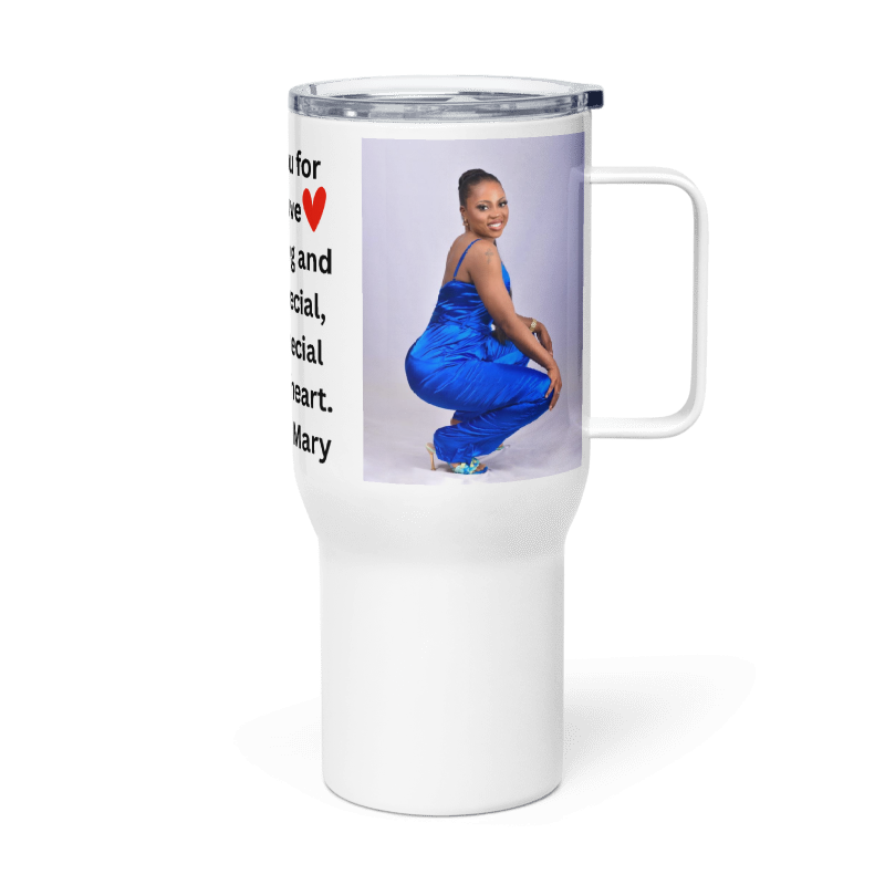 Personalised Valentine Travel mug with a handle