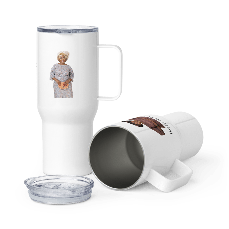 Personalised 50th Birthday Travel mug with a handle