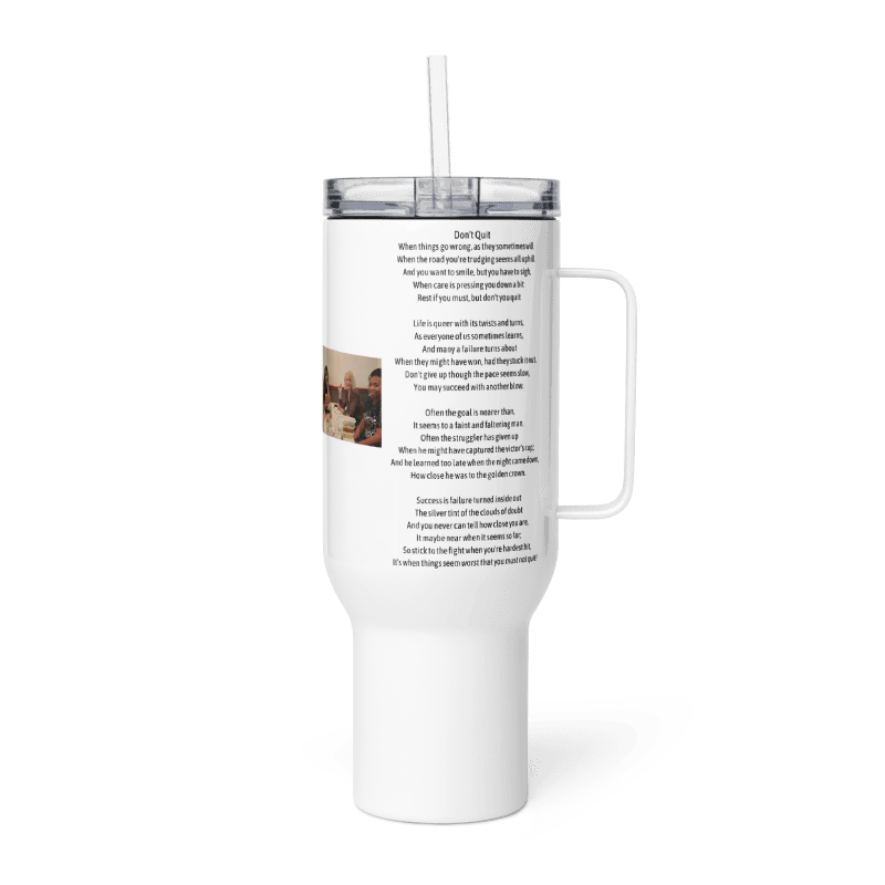 Personalised Jaz 40z Travel mug with a handle