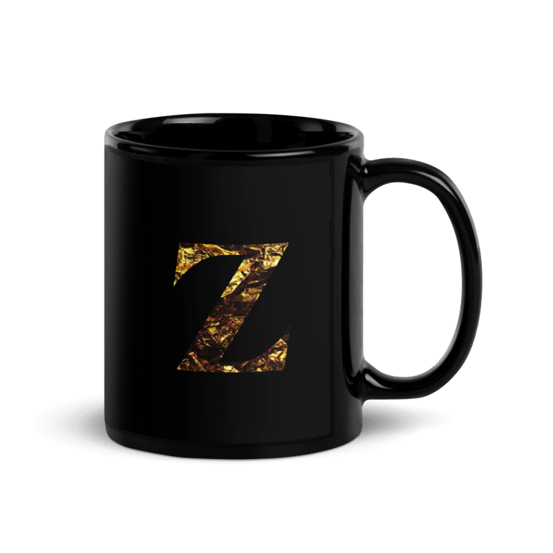 Monogram Z Black Glossy Mug