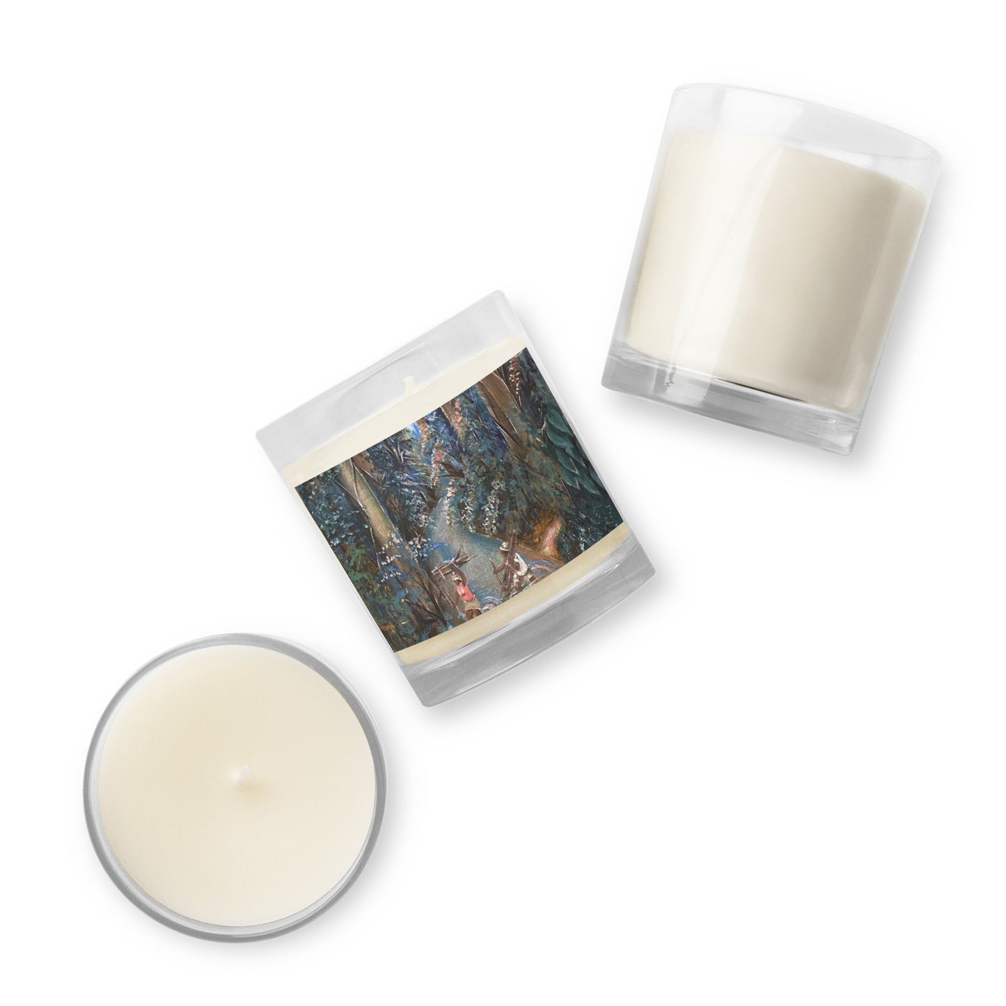 Stream Crossing Art Print Candle