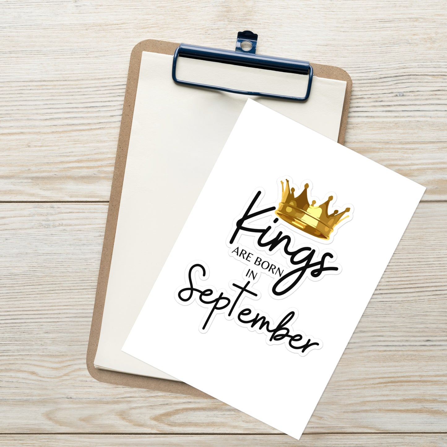 Kings Are Born In September Sticker sheet