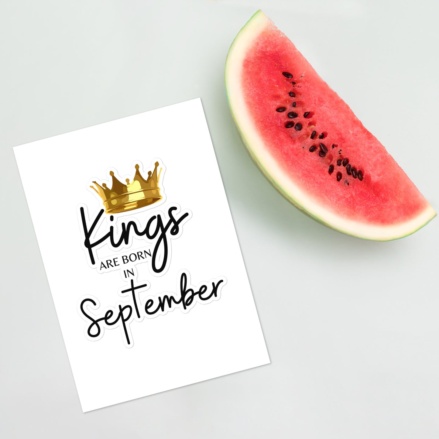 Kings Are Born In September Sticker sheet