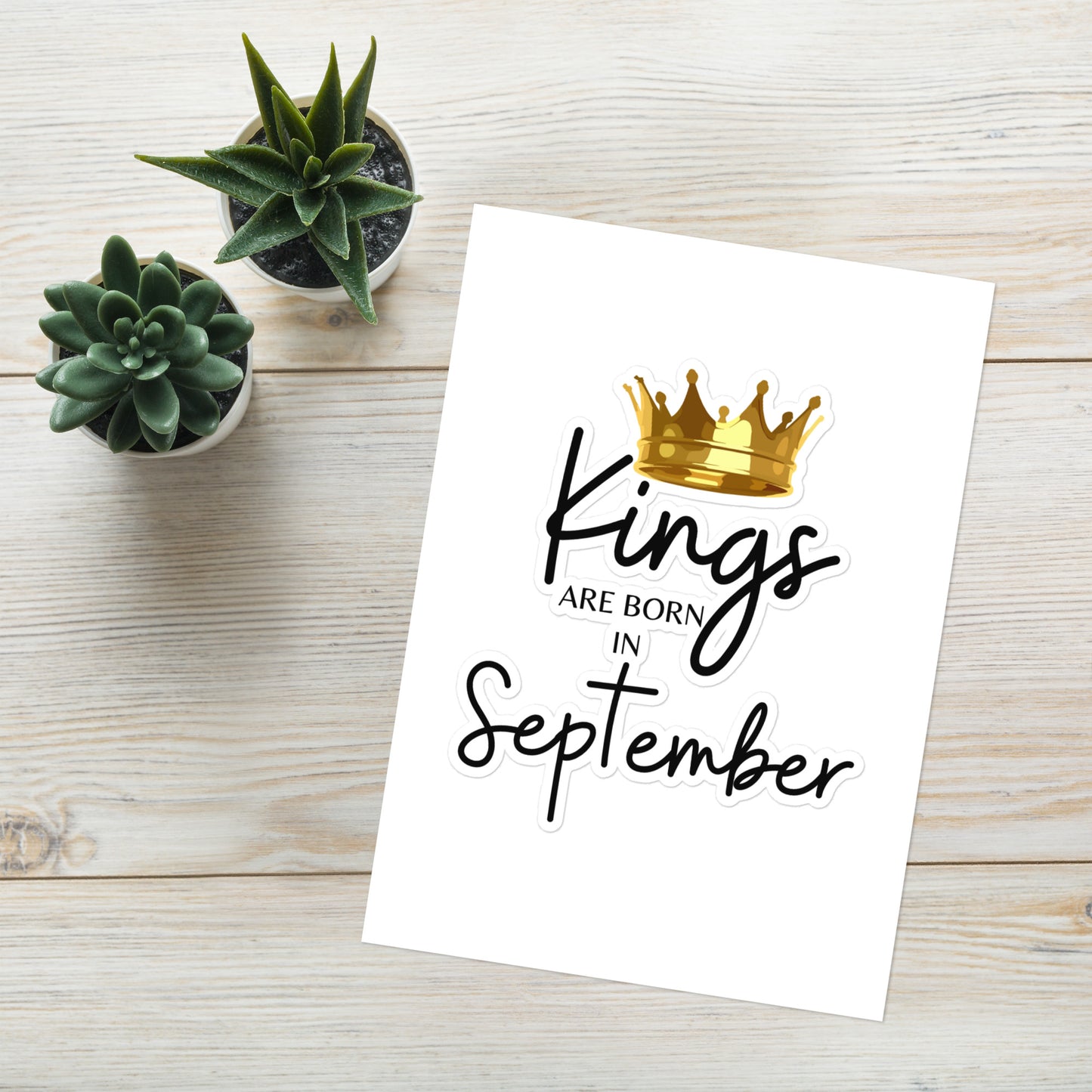 Kings Are Born In September Sticker sheet