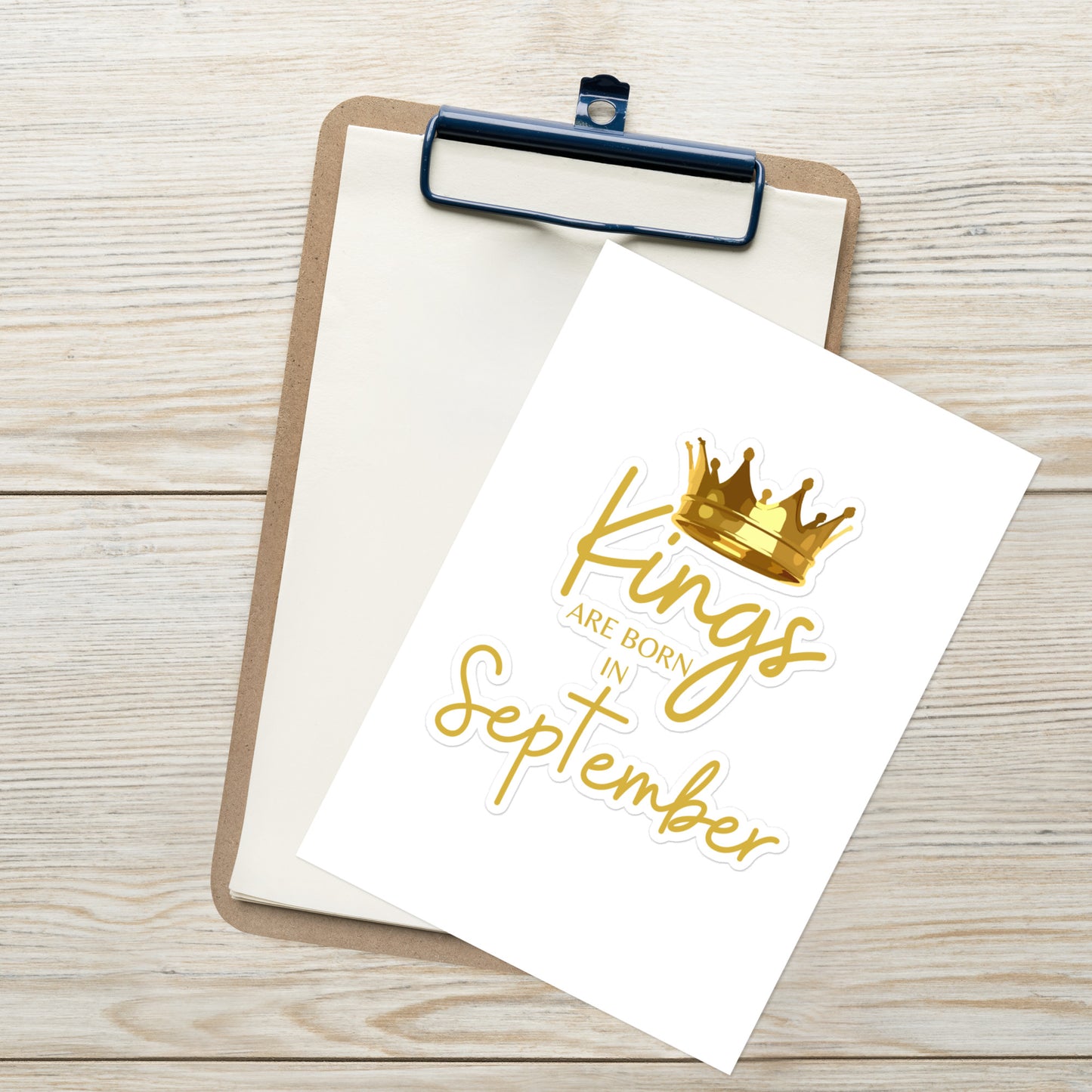 Kings Are Born In September Sticker sheet