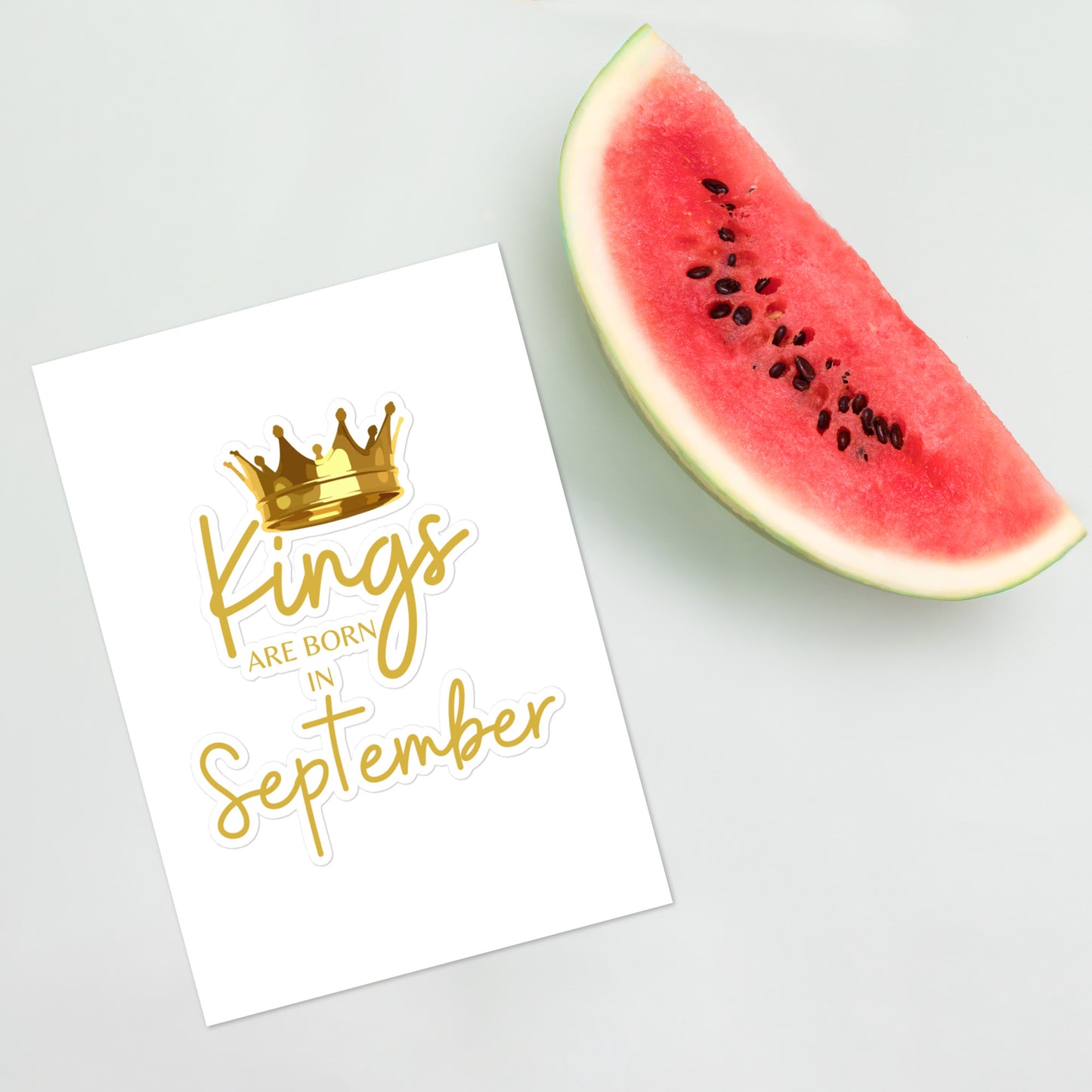 Kings Are Born In September Sticker sheet